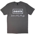 Oasis Definitely Maybe Noel Liam Gallagher Official Band Logo New Grey Unisex