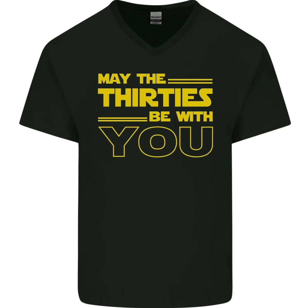 May the 30s Thirties Be With You Sci-Fi Mens V-Neck Cotton Unisex