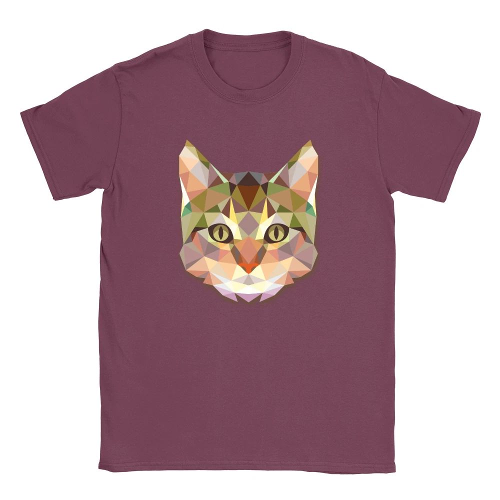 Geometric Cat Mens Crazy Cat Lover Cool Top Gift Unisex