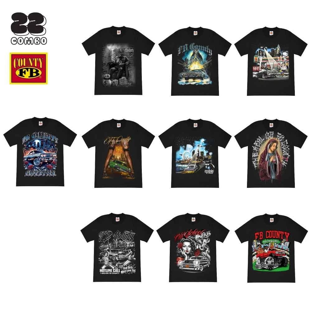 FB COUNTY MENS HEAVY HARD SHORT SLEEVE T SHIRTS HEAVYWEIGHT COTTON TEE SHIRT Unisex