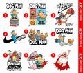 Dog Man DTF Heat Transfer Stickers Iron On | Kids Book Day Reading Unisex