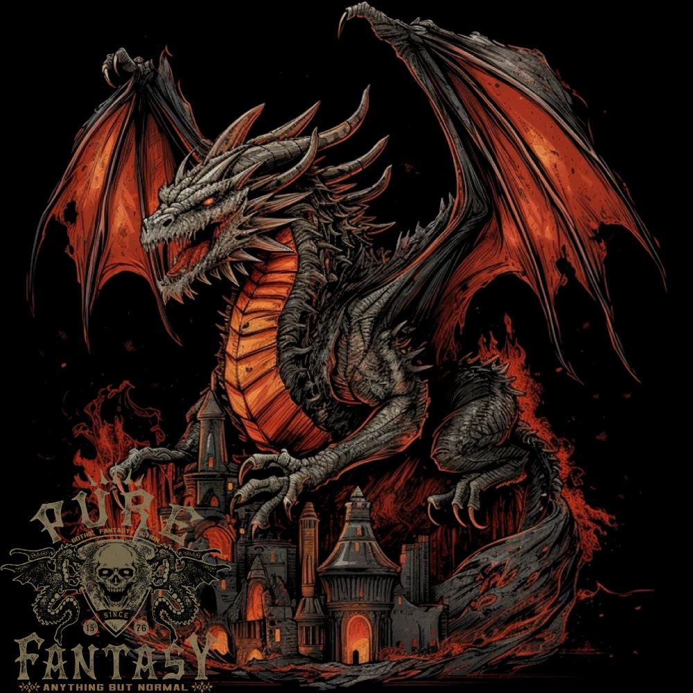 A Fierce Fantasy Dragon Mens Light Cotton Unisex