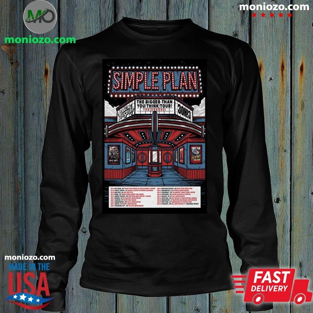 Simple Plan The Bigger Than You Think 2026 Shows Poster Shirt Unisex