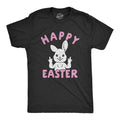 Mens Happy Easter Middle Finger T Shirt Cute Funny Offensive Bunny Hilarious Top Unisex