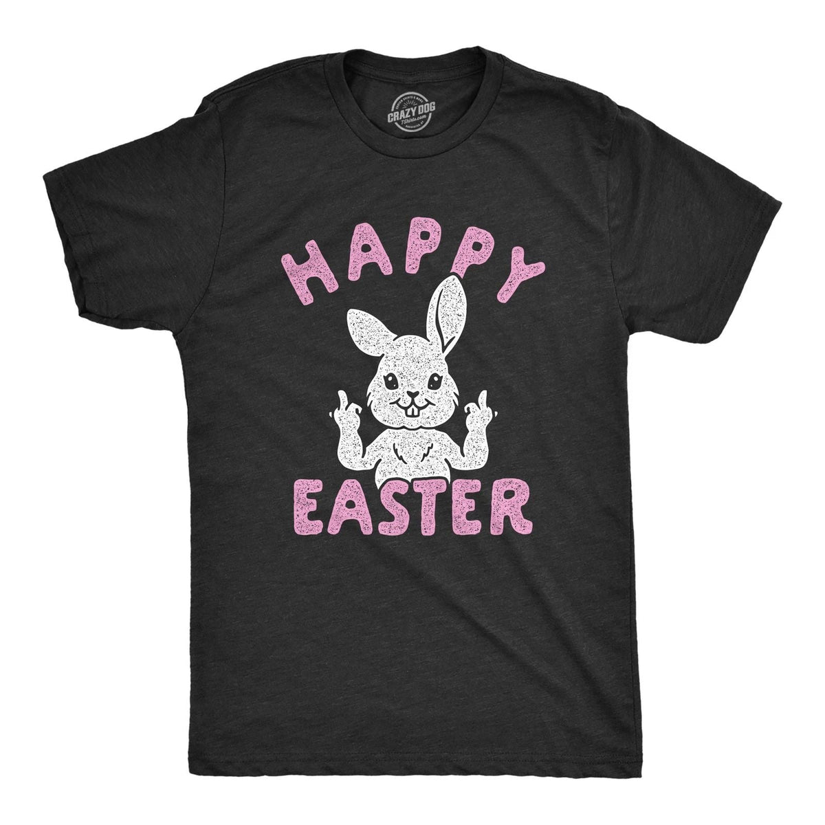 Mens Happy Easter Middle Finger T Shirt Cute Funny Offensive Bunny Hilarious Top Unisex