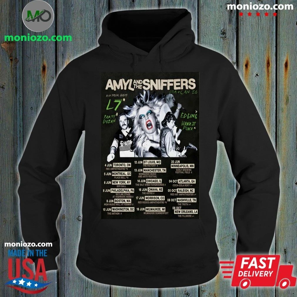 Amyl And The Sniffers 2026 America And Canada Tour Poster Shirt Unisex