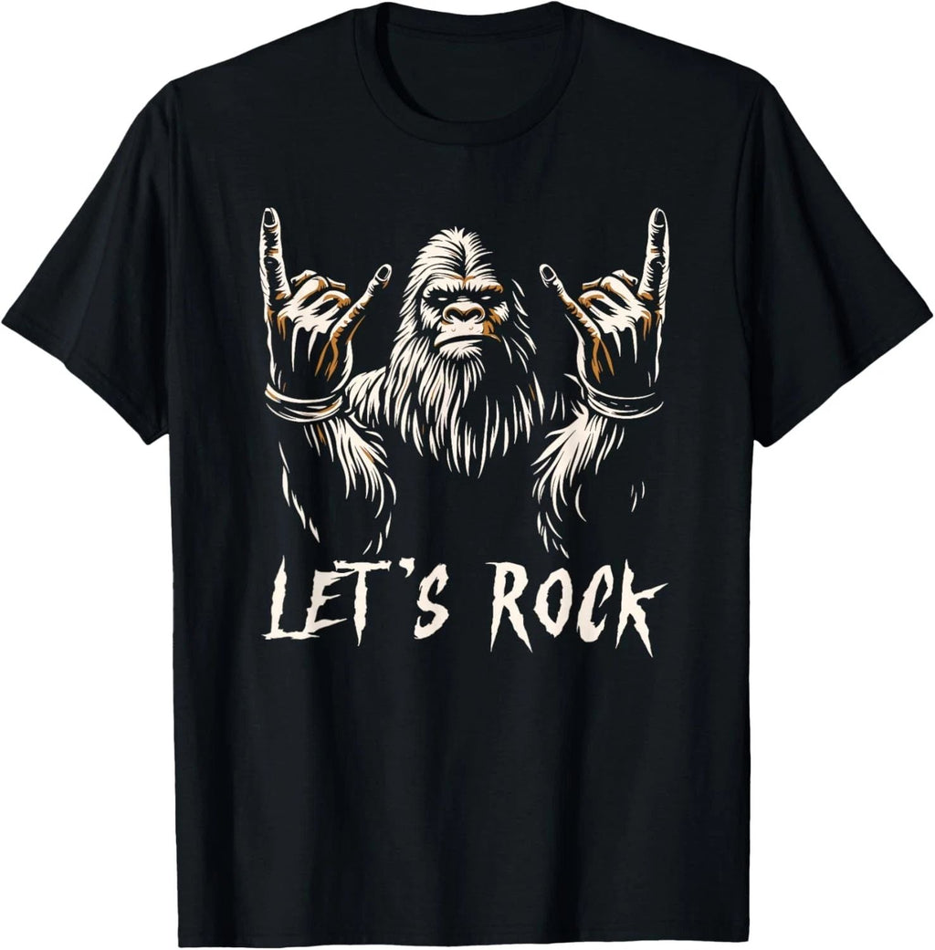 Bigfoot Rock On Funny Sasquatch Rock and Roll Let's Rock Unisex