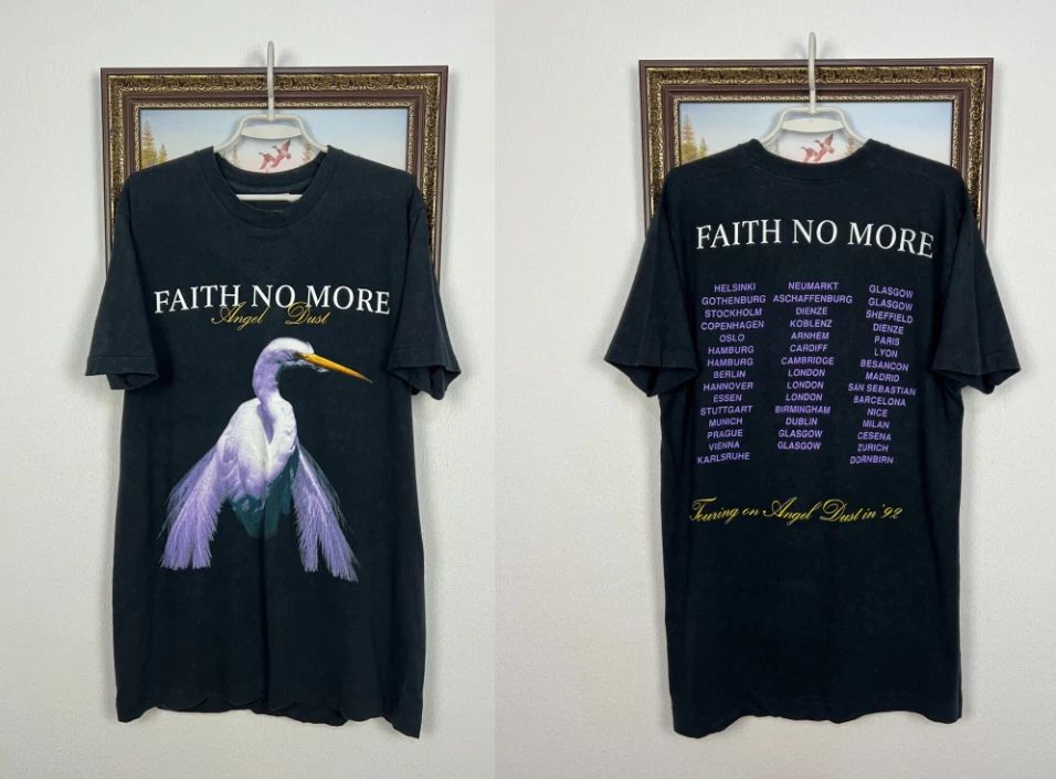 Vintage 1992 90s Faith No More Angel Dust Tour Tee Band Shirt Over Print S-5XL Unisex