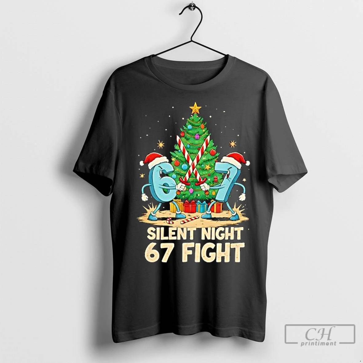 Premium Silent Night 67 Fight Funny Christmas Unisex