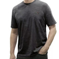 Greg Norman Casual Crewneck Heathered Short Sleeve Black Mens Unisex