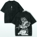 Anime Dark Warrior Graphic Oversized Cotton Streetwear Tee Unisex