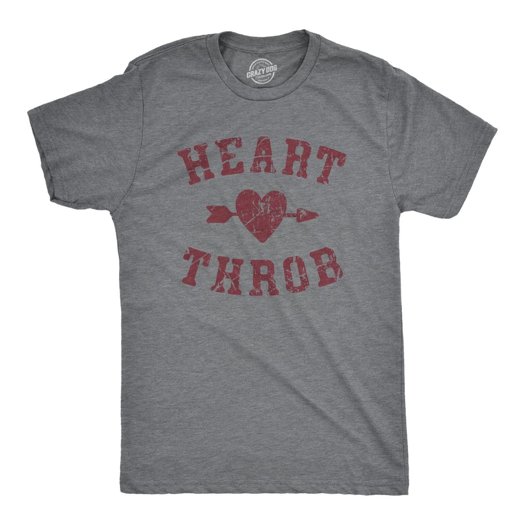 Mens Heart Throb T Shirt Cute Valentines Day Shirt for Men Unisex