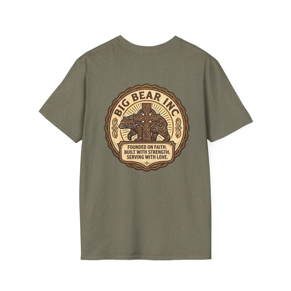Big Bear Inc vintage emblem | rustic bear logo, faith & strength Unisex
