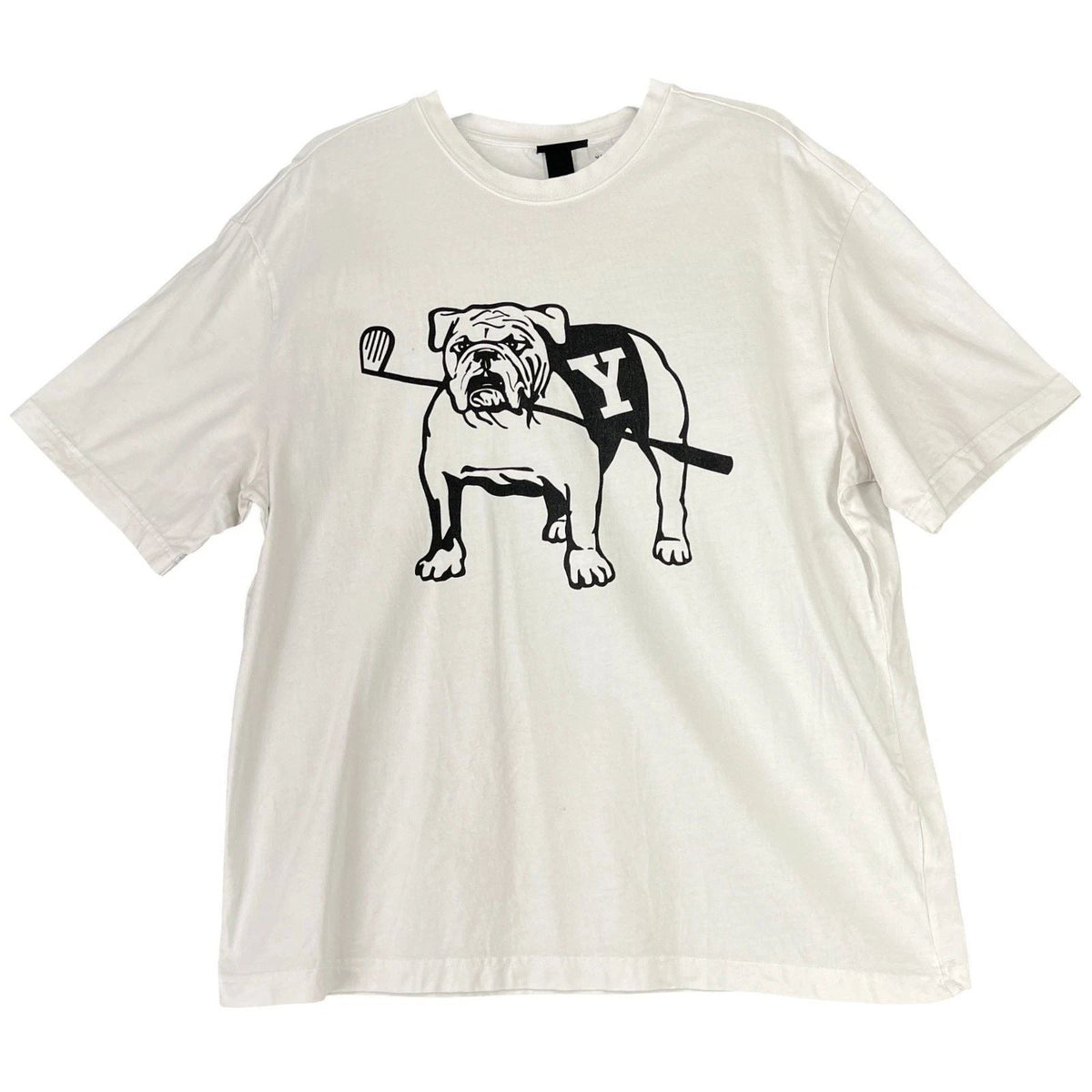Yale University Hm Bulldog Graphic Tee Men L Collegiate Campus Casual Wear Unisex