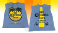 New Corona Extra Beer 2 Sided Palm Tree Beach Classic Logo Men's Muscle Unisex