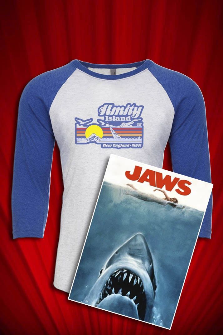 Amity Island Vintage Tee SHIRT Jaws 1975 Unisex