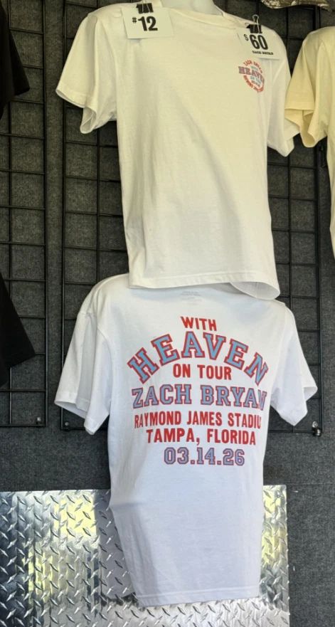 Zach Bryan Tour With Heaven On Tour Mar 14 2026 Tampa Fl Unisex