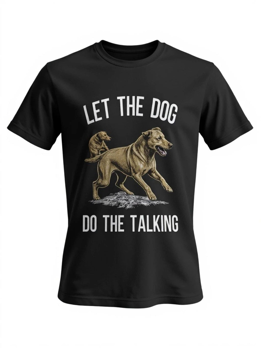 Black Dog Print Graphic Casual Short Sleeve Tee for Dog Lovers, 100%, Unisex