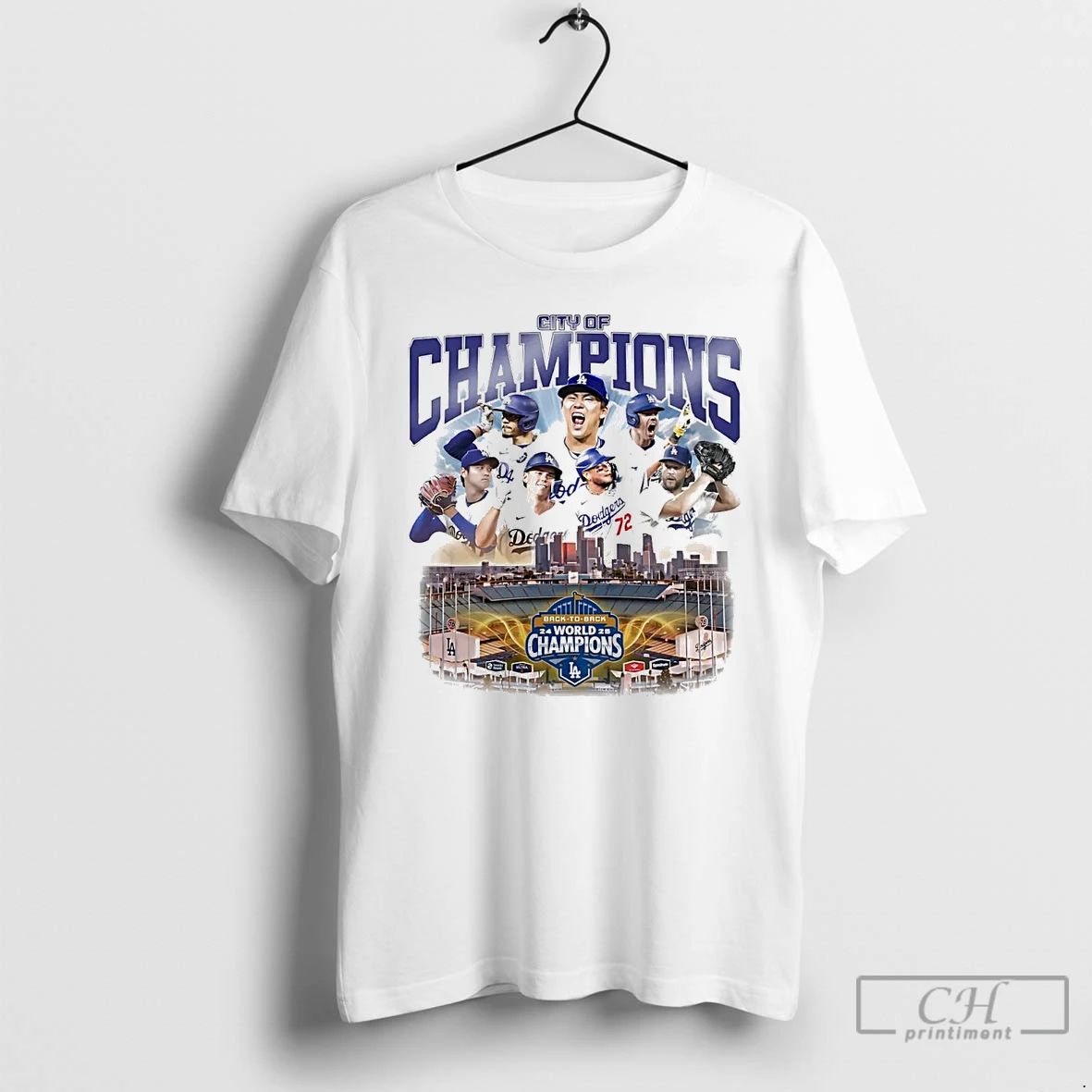 Classic City Of Champions La Dodgers 2025 World Champions T Shirts Unisex