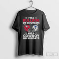 Premium Im A Bulldog On Saturdays And A Cowboy On Sundays T Shirts Unisex
