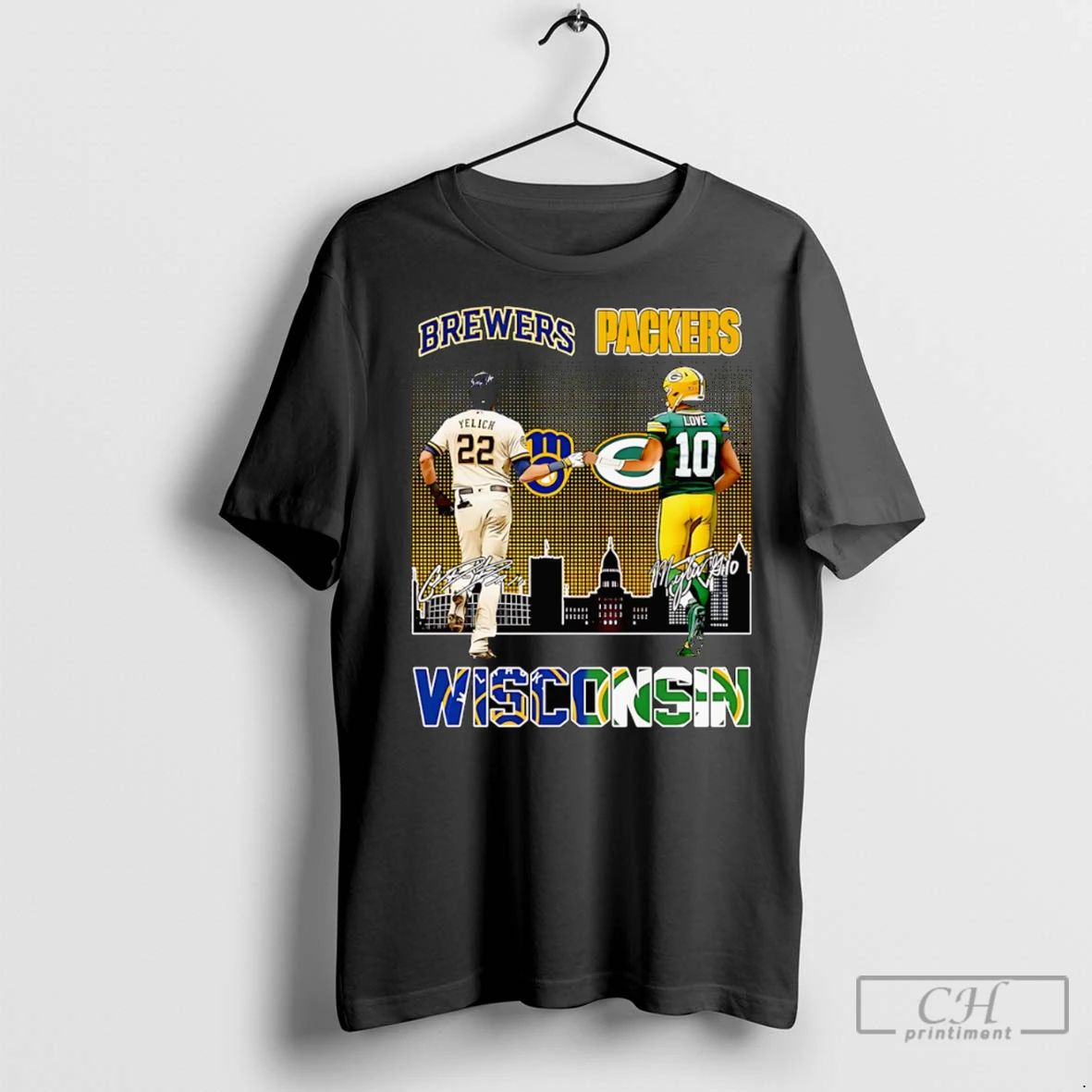 Premium Yelich And Love Wisconsin Skyline Unisex