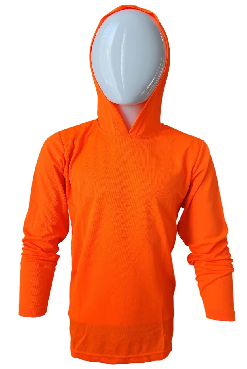 DRI-FIT Long Sleeve s, UPF 50+ Sun Protection Hooded SAFETY ORANGE Unisex