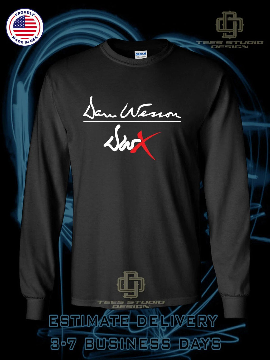 Hot New Dan Wesson DWX Gun Logo Men's American Long Sleeve Dotees TShirt Unisex