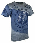 AMERICAN FIGHTER Mens EDGEWATER TEE Athletic Biker Gym GRAY 20 Unisex