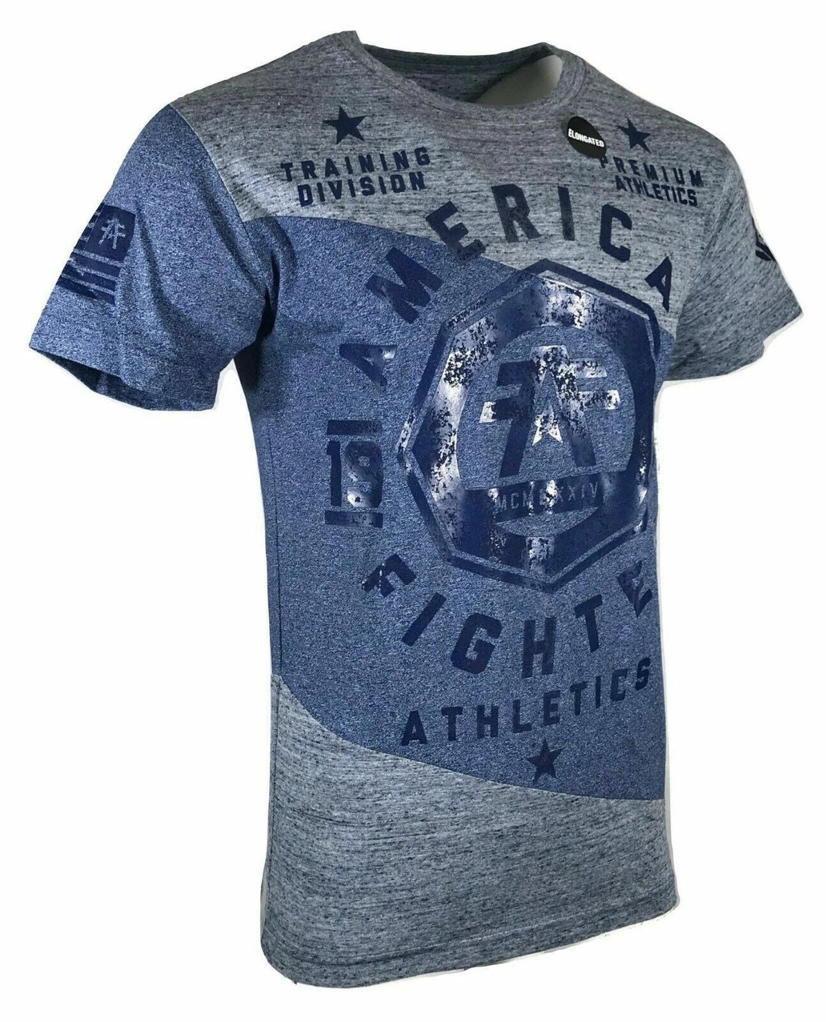 AMERICAN FIGHTER Mens EDGEWATER TEE Athletic Biker Gym GRAY 20 Unisex