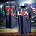 Custom USA Baseball Jersey Personalized Name Number Team Uniform S-5XL Unisex