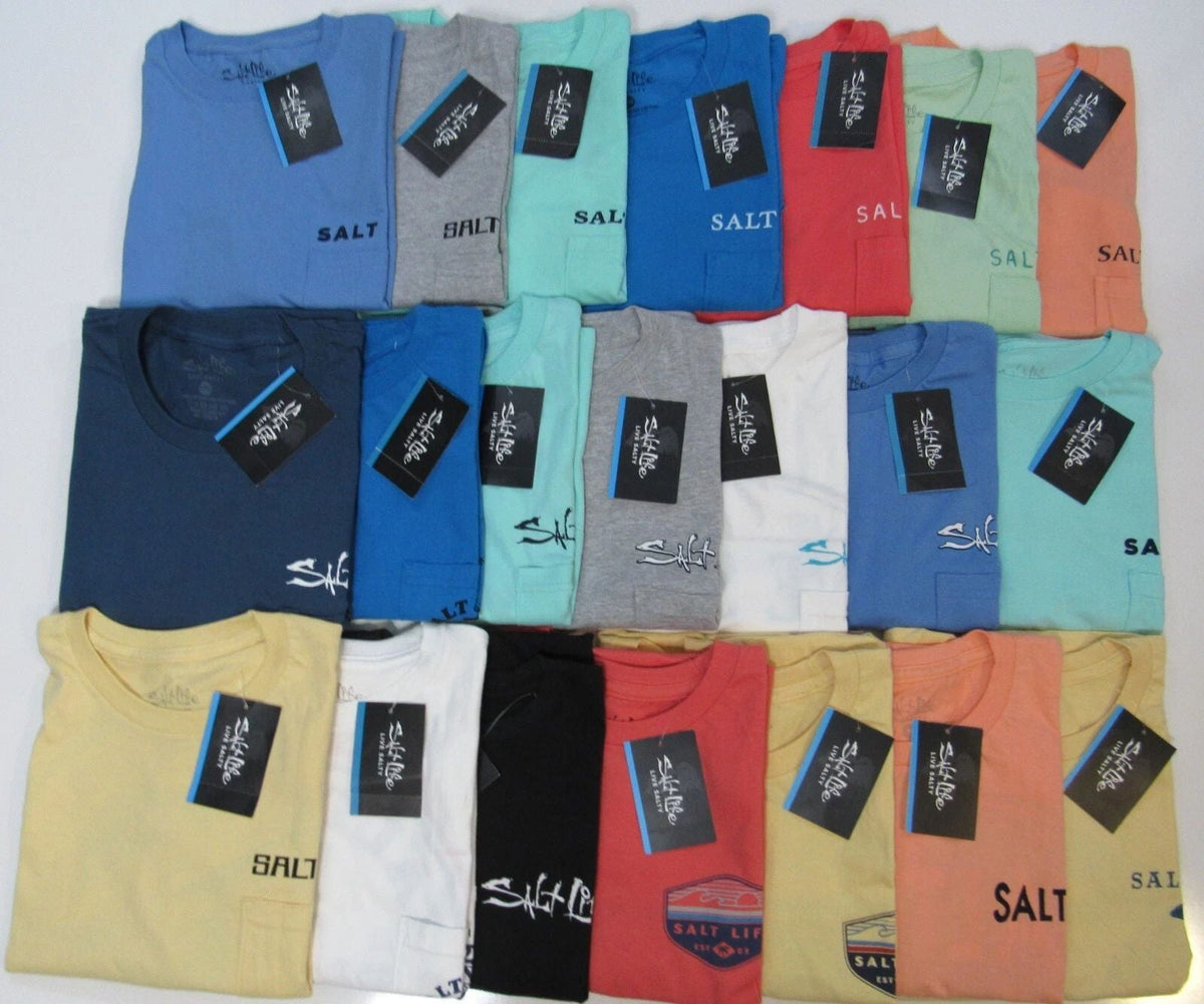 Mens Salt Life 100% Preshrunk Cotton Graphic Tshirts Nwt Unisex