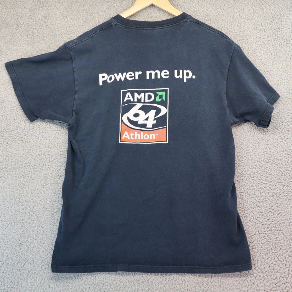 Vintage AMD T Shirt Large Y2K 2000s Short Sleeve PC hardware tech geek nerd Unisex