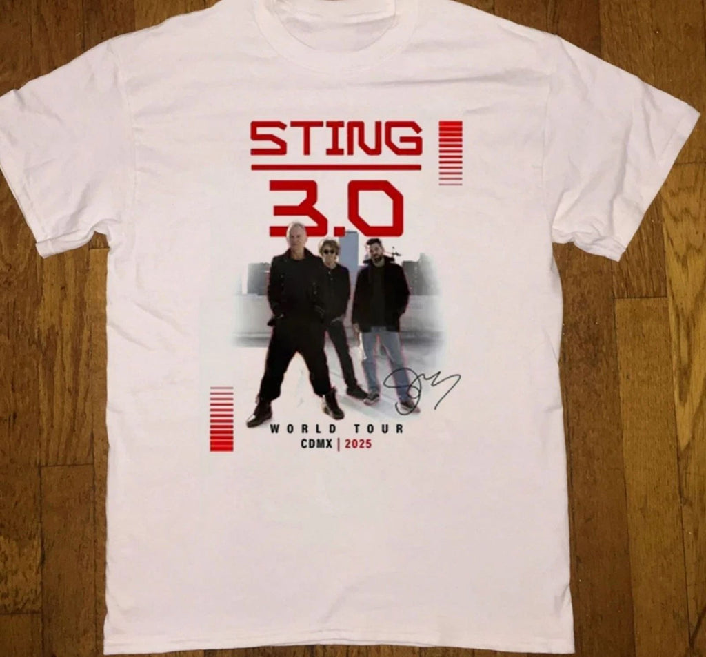 NEW Sting 3.0 World Tour 2025 Gift Fan T Shirt White All Size Unisex