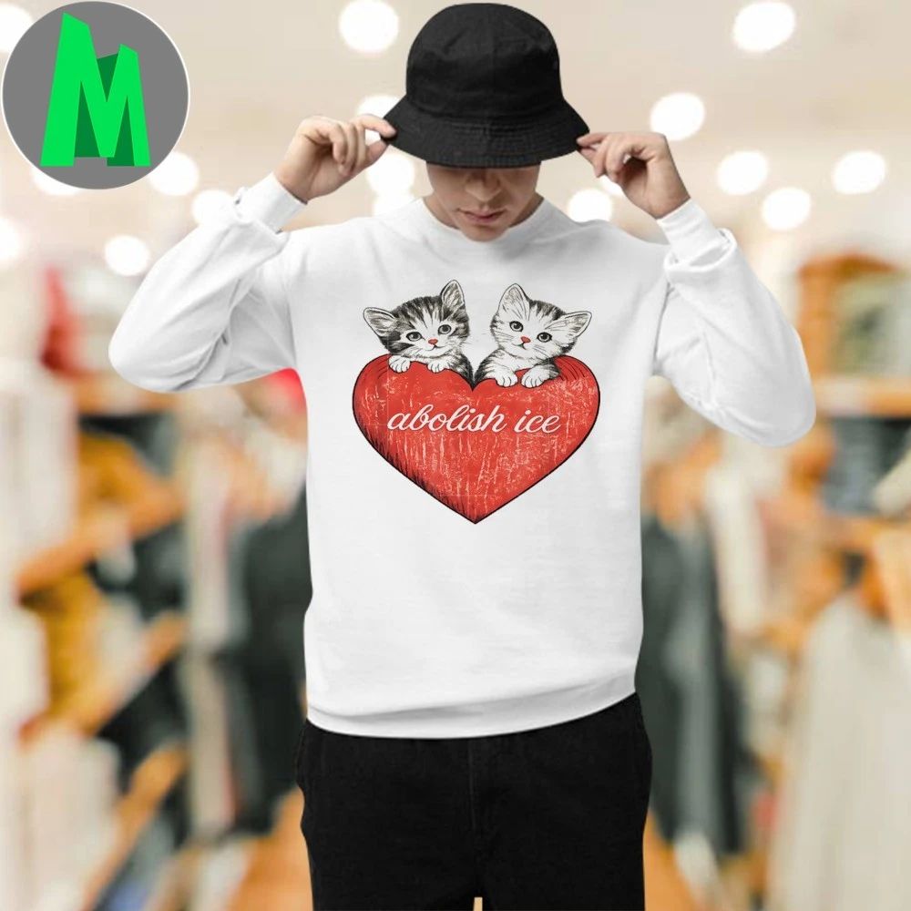 Original Abolish ICE, Cute Cat Valentine Unisex