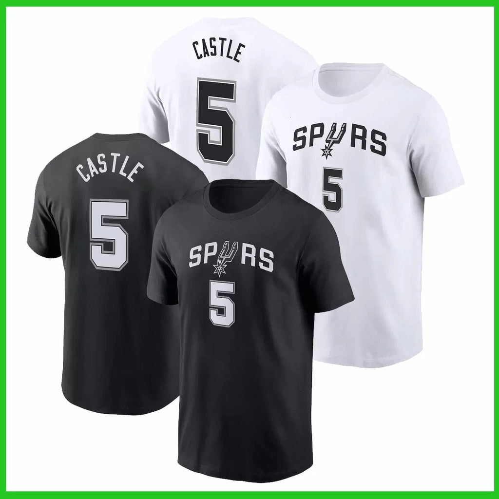 HOT SALE !!! Stephon Castle #5 San Antonio Spurs 2025 Name & Number T Shirt Unisex