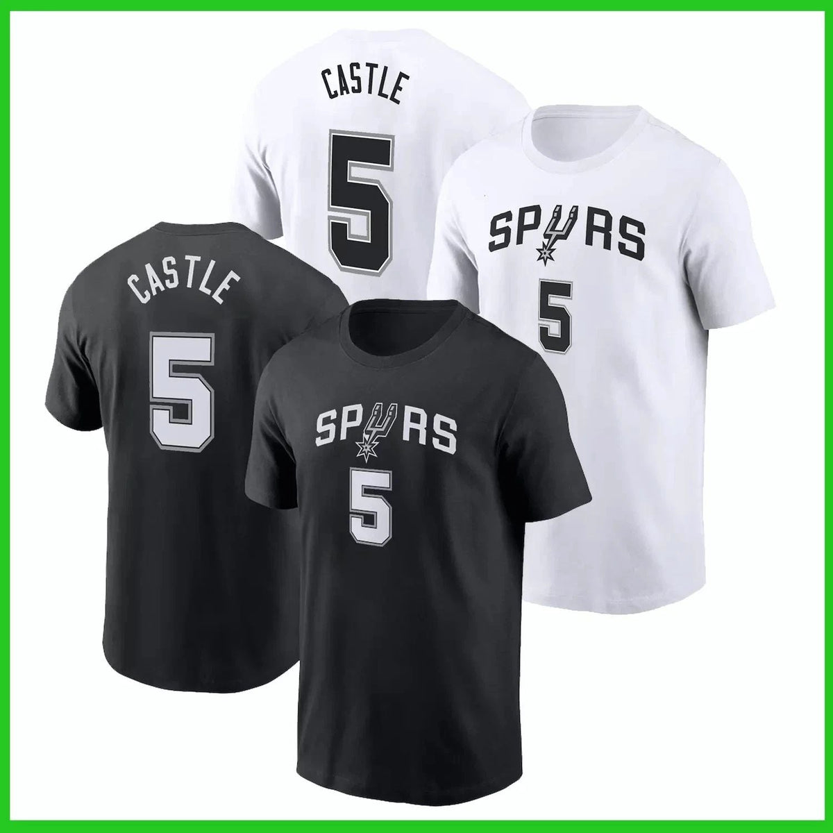 HOT SALE !!! Stephon Castle #5 San Antonio Spurs 2025 Name & Number T Shirt Unisex