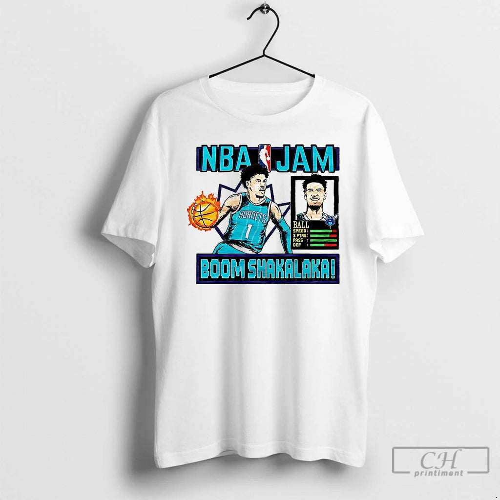 Classic Lamelo Ball Charlotte Hornets Nba Boom Shakalaka Classic Video Game T Shirts Unisex