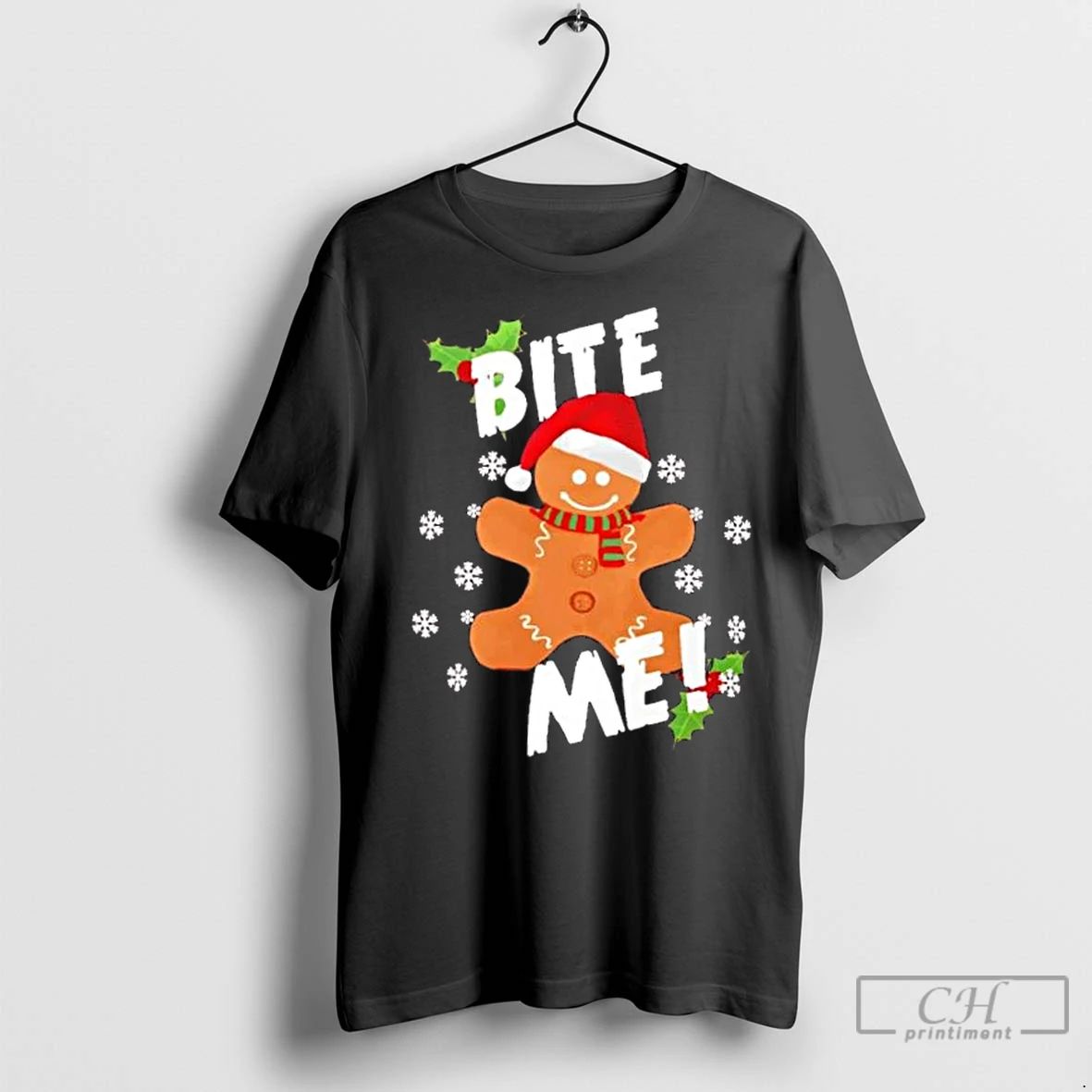Premium Bite Me Gingerbread Christmas Cookie Unisex
