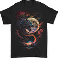 A Fantasy Dragon With a Full Moon Mens 100% Cotton Unisex