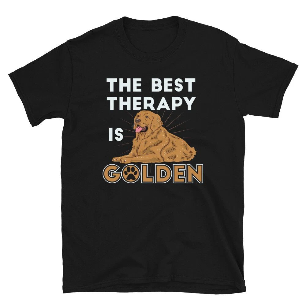 Dog Lover Retriever The Best Therapy Is Golden Short-Sleeve Unisex Unisex