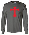 Knights Templar Cross LONG SLEEVE - Christian Church Crusaders Unisex
