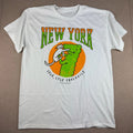 Lyle Lyle Crocodile New York Graphic Mens L White Cartoon Tee Unisex