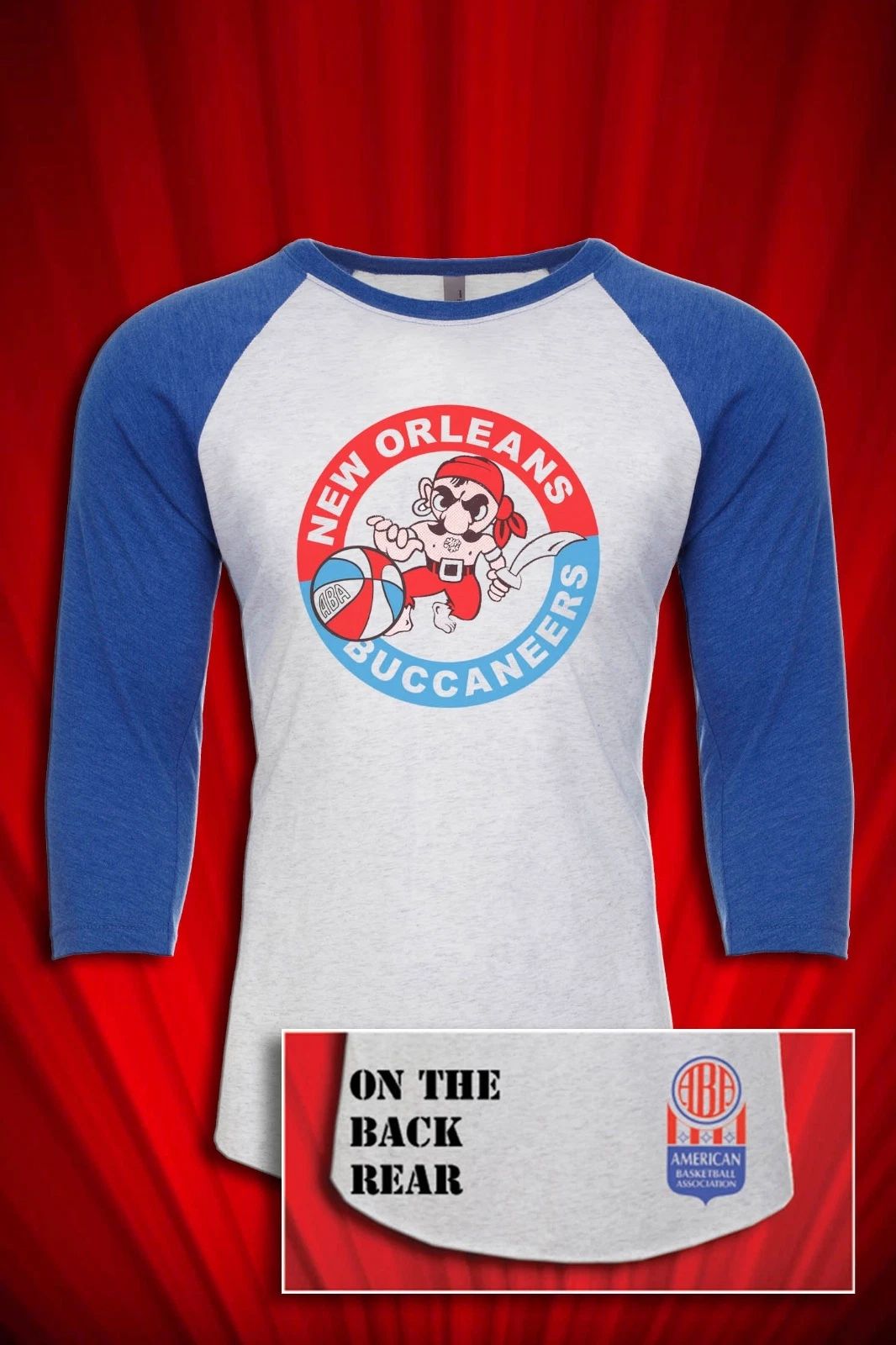 New Orleans Buccaneers Vintage 1970s ABA Basketball Tee FREE S&H Defunct Unisex