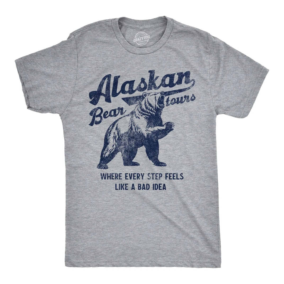 Mens Funny T Shirts Alaskan Bear Tours Sarcastic Graphic Novelty Tee for Men Unisex
