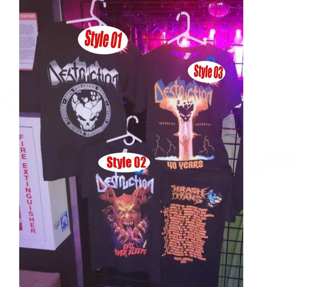 Destruction Band Thrash Metal 40 Years Evil Never Sleeps Reprint Unisex