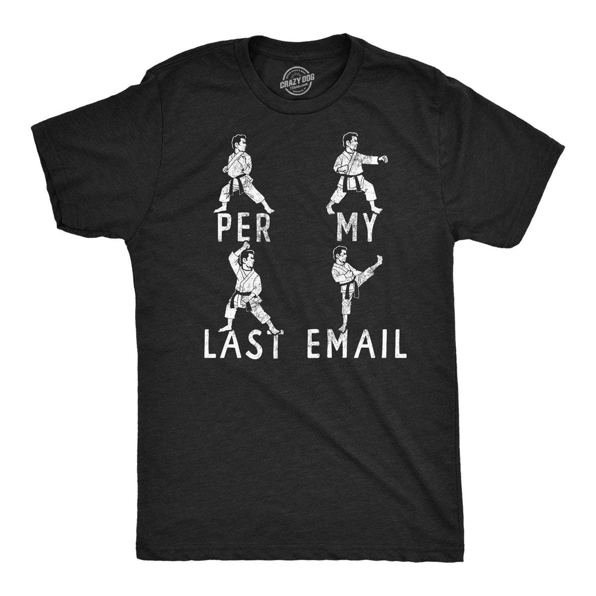 Mens Funny T Shirts Per My Last Email Sarcastic Karate Graphic Novelty Tee for Unisex