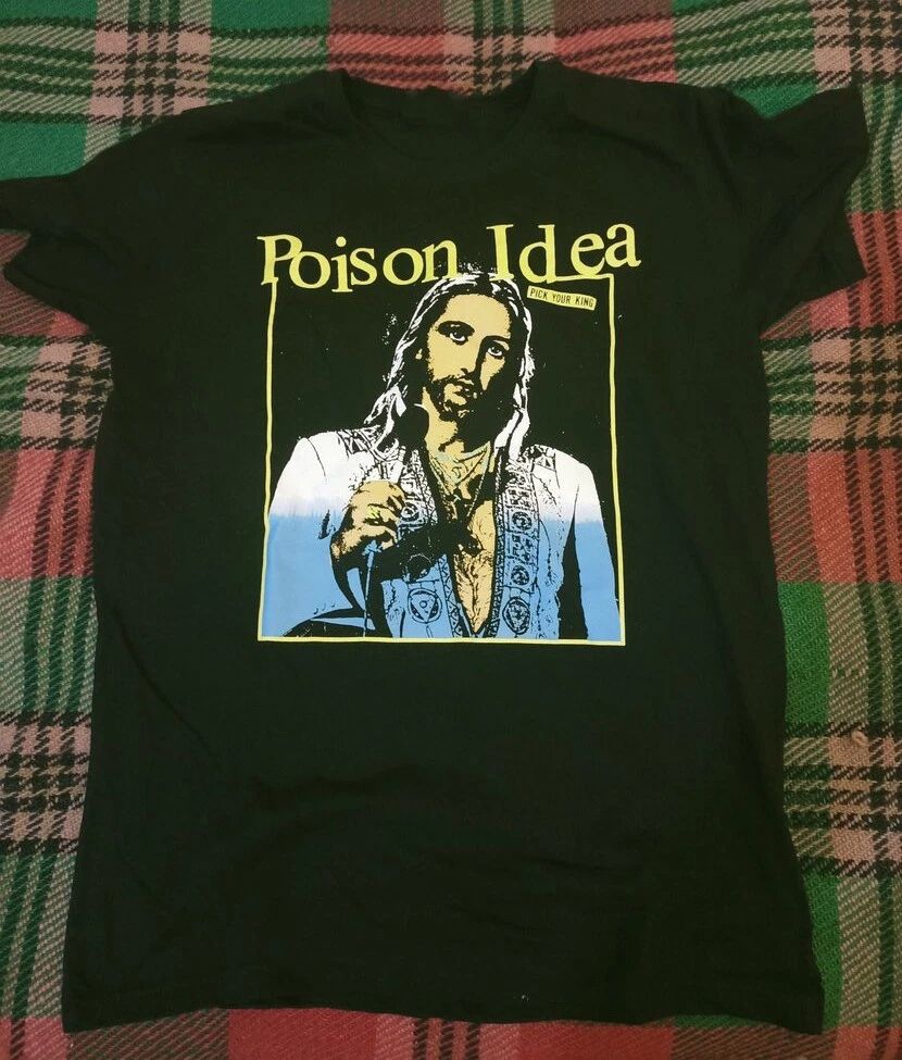 Vtg Poison Idea Band In Concert Cotton Black All Size Unisex Shirt Unisex