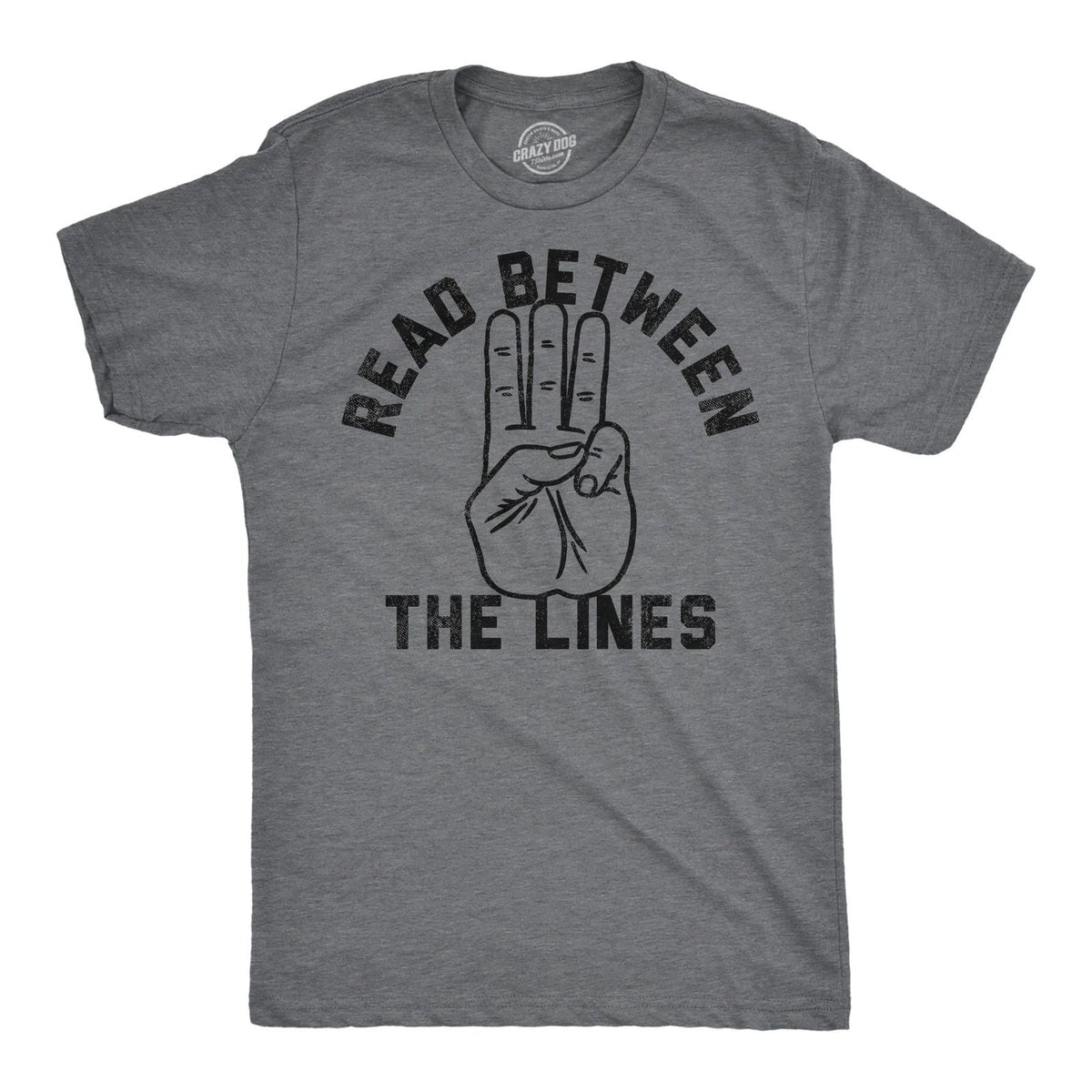 Mens Funny T Shirts Read Between The Lines Sarcastic Middle Finger Graphic Tee Unisex
