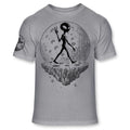Alien , Funny UFO Space Martian Walking Peace Sign silhouette shirt E166 Unisex