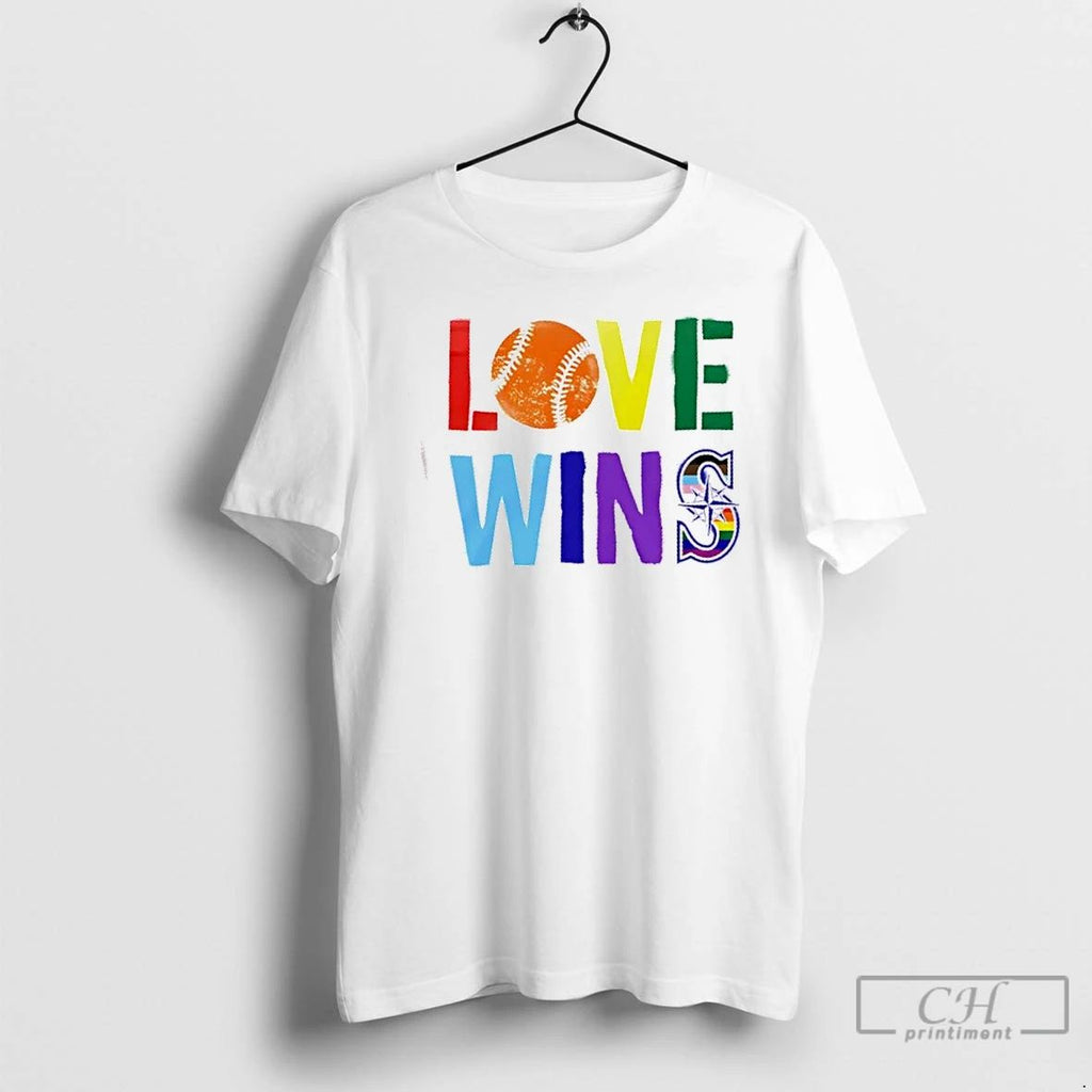 Classic Love Wins Seattle Mariners Seize The Moment 2 Sided T Shirts Unisex